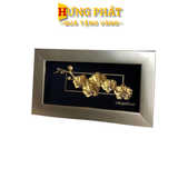 Tranh Hoa Phong Lan Dát Vàng 24K