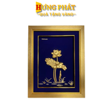 Tranh Hoa Sen Dát Vàng 24K