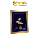 Tranh Hoa Sen Dát Vàng 24K