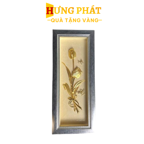 Tranh Hoa Tulip Dát Vàng 24K