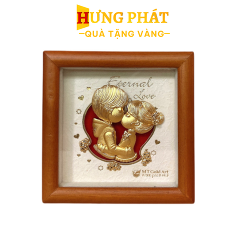 Tranh Hộp Nhạc Tình Nhân Dát Vàng 24K