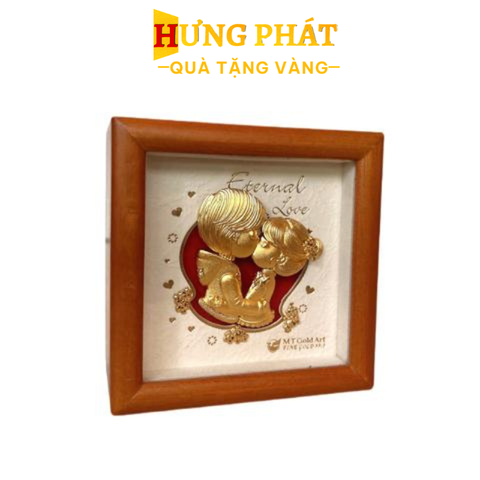 Tranh Hộp Nhạc Tình Nhân Dát Vàng 24K