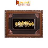 Tranh Mã đáo thành công dát vàng – Tranh bát mã (65x90cm)