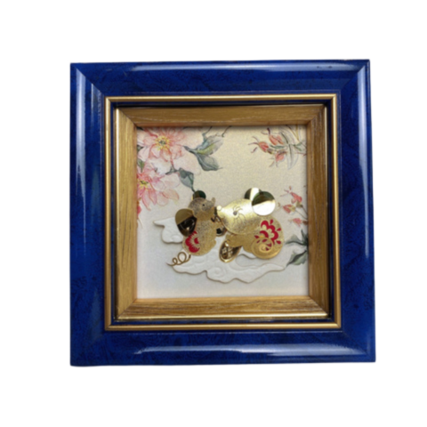 Tranh Mẹ Con Chuột Dát Vàng