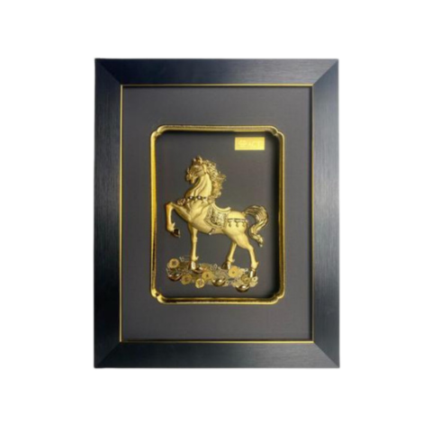 Tranh Ngựa Chiến Thắng Dát Vàng 24K
