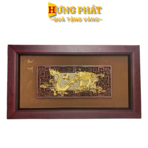 Tranh Rồng Phú Quý Dát Vàng 24K