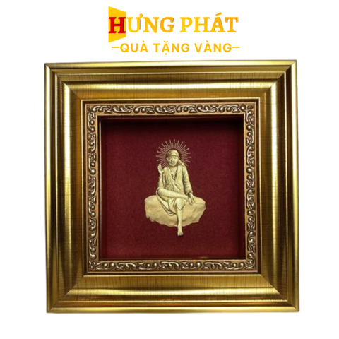 Tranh Sai Baba Dát Vàng 24K