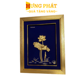 Tranh Sen Dát Vàng 24K