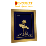 Tranh Sen Dát Vàng 24K