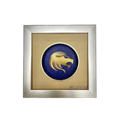 Tranh Sư Tử Dát Vàng 24K