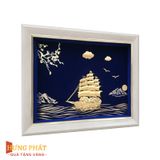Tranh Thuyền Thuận Buồm Xuôi Gió Dát Vàng 24K 20x26cm
