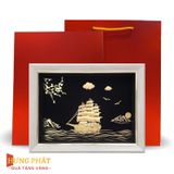 Tranh Thuyền Thuận Buồm Xuôi Gió Dát Vàng 24K 20x26cm