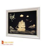 Tranh Thuyền Thuận Buồm Xuôi Gió Dát Vàng 24K 20x26cm