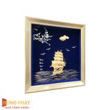 Tranh Thuyền Thuận Buồm Xuôi Gió Dát Vàng 24K 24x24cm