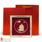 Tranh Thuyền Thuận Buồm Xuôi Gió Dát Vàng 24K 24x24cm