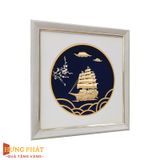 Tranh Thuyền Thuận Buồm Xuôi Gió Dát Vàng 24K 26x26cm