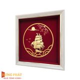 Tranh Thuyền Thuận Buồm Xuôi Gió Dát Vàng 24K 26x26cm