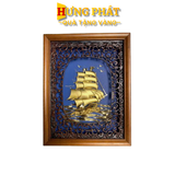 Tranh Thuyền Thuận Buồm Xuôi Gió Dát Vàng 24K 25x32cm