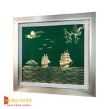 Tranh Thuyền Thuận Buồm Xuôi Gió Dát Vàng 24K 35x40cm