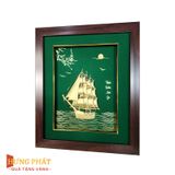 Tranh Thuyền Thuận Buồm Xuôi Gió Dát Vàng 24K 35x40cm