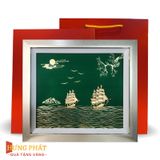 Tranh Thuyền Thuận Buồm Xuôi Gió Dát Vàng 24K 35x40cm