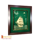 Tranh Thuyền Thuận Buồm Xuôi Gió Dát Vàng 24K 35x40cm