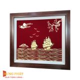 Tranh Thuyền Thuận Buồm Xuôi Gió Dát Vàng 24K 35x40cm