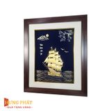 Tranh Thuyền Thuận Buồm Xuôi Gió Dát Vàng 24K 35x40cm