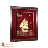 Tranh Thuyền Thuận Buồm Xuôi Gió Dát Vàng 24K 35x40cm