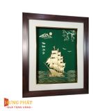 Tranh Thuyền Thuận Buồm Xuôi Gió Dát Vàng 24K 35x40cm