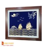 Tranh Thuyền Thuận Buồm Xuôi Gió Dát Vàng 24K 35x40cm