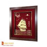 Tranh Thuyền Thuận Buồm Xuôi Gió Dát Vàng 24K 35x40cm