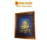Tranh Thuyền Thuận Buồm Xuôi Gió Dát Vàng 24K 25x32cm