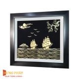 Tranh Thuyền Thuận Buồm Xuôi Gió Dát Vàng 24K 35x40cm