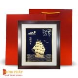 Tranh Thuyền Thuận Buồm Xuôi Gió Dát Vàng 24K 35x40cm