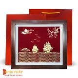 Tranh Thuyền Thuận Buồm Xuôi Gió Dát Vàng 24K 35x40cm