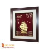 Tranh Thuyền Thuận Buồm Xuôi Gió Dát Vàng 24K 35x40cm