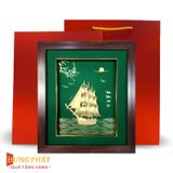 Tranh Thuyền Thuận Buồm Xuôi Gió Dát Vàng 24K 35x40cm