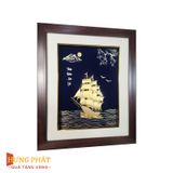 Tranh Thuyền Thuận Buồm Xuôi Gió Dát Vàng 24K 35x40cm
