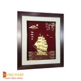 Tranh Thuyền Thuận Buồm Xuôi Gió Dát Vàng 24K 35x40cm