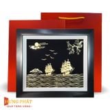 Tranh Thuyền Thuận Buồm Xuôi Gió Dát Vàng 24K 35x40cm