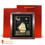 Tranh Thuyền Thuận Buồm Xuôi Gió Dát Vàng 24K 35x40cm