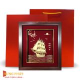 Tranh Thuyền Thuận Buồm Xuôi Gió Dát Vàng 24K 35x40cm