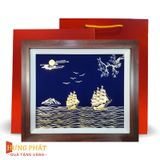 Tranh Thuyền Thuận Buồm Xuôi Gió Dát Vàng 24K 35x40cm