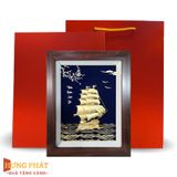 Tranh Thuyền Thuận Buồm Xuôi Gió Dát Vàng 24K 27x34cm