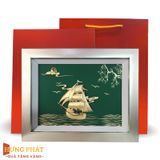 Tranh Thuyền Thuận Buồm Xuôi Gió Dát Vàng 24K 27x34cm