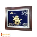 Tranh Thuyền Thuận Buồm Xuôi Gió Dát Vàng 24K 27x34cm