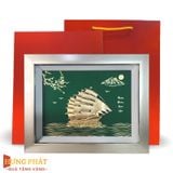 Tranh Thuyền Thuận Buồm Xuôi Gió Dát Vàng 24K 27x34cm