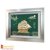 Tranh Thuyền Thuận Buồm Xuôi Gió Dát Vàng 24K 27x34cm