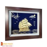 Tranh Thuyền Thuận Buồm Xuôi Gió Dát Vàng 24K 27x34cm